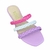 Rasteirinha Schutz- 3 Tiras - Pink/Branco/Lilás - comprar online