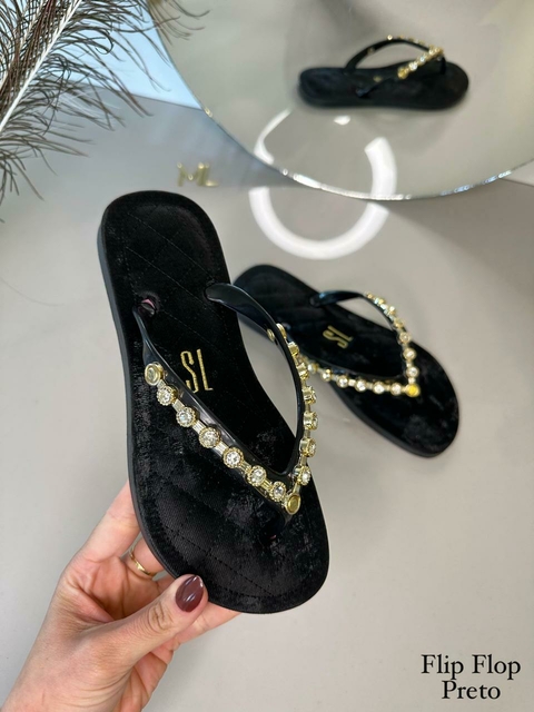 Chinelo Feminino Adulto Santa Lolla Flip Flop News - Preto - comprar online