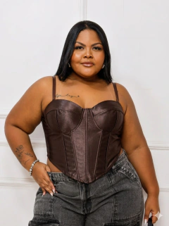 CROPPED CORSELET PRADA - Bel de Oliveira Moda Plus Size