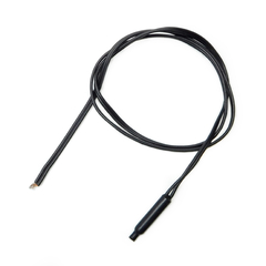 * SENSOR NTC 10K - HASTE ABS 5X25 MM - CABO PVC PARALELO 2X0,14MM² PRETO 500 MM
