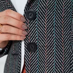 Blazer de lã espinha de peixe cechiq 05824 - Amanda Modas