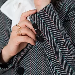Blazer de lã espinha de peixe cechiq 05824 na internet