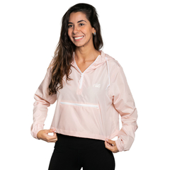 CORTA VENTO FEMININO - CROPPED C/ CAPUZ CALI SUPPLY - Cali Tag - ROSA