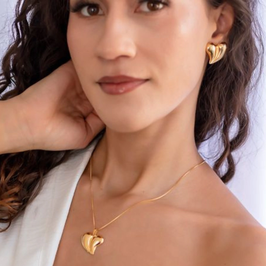 Conjunto de coração gota