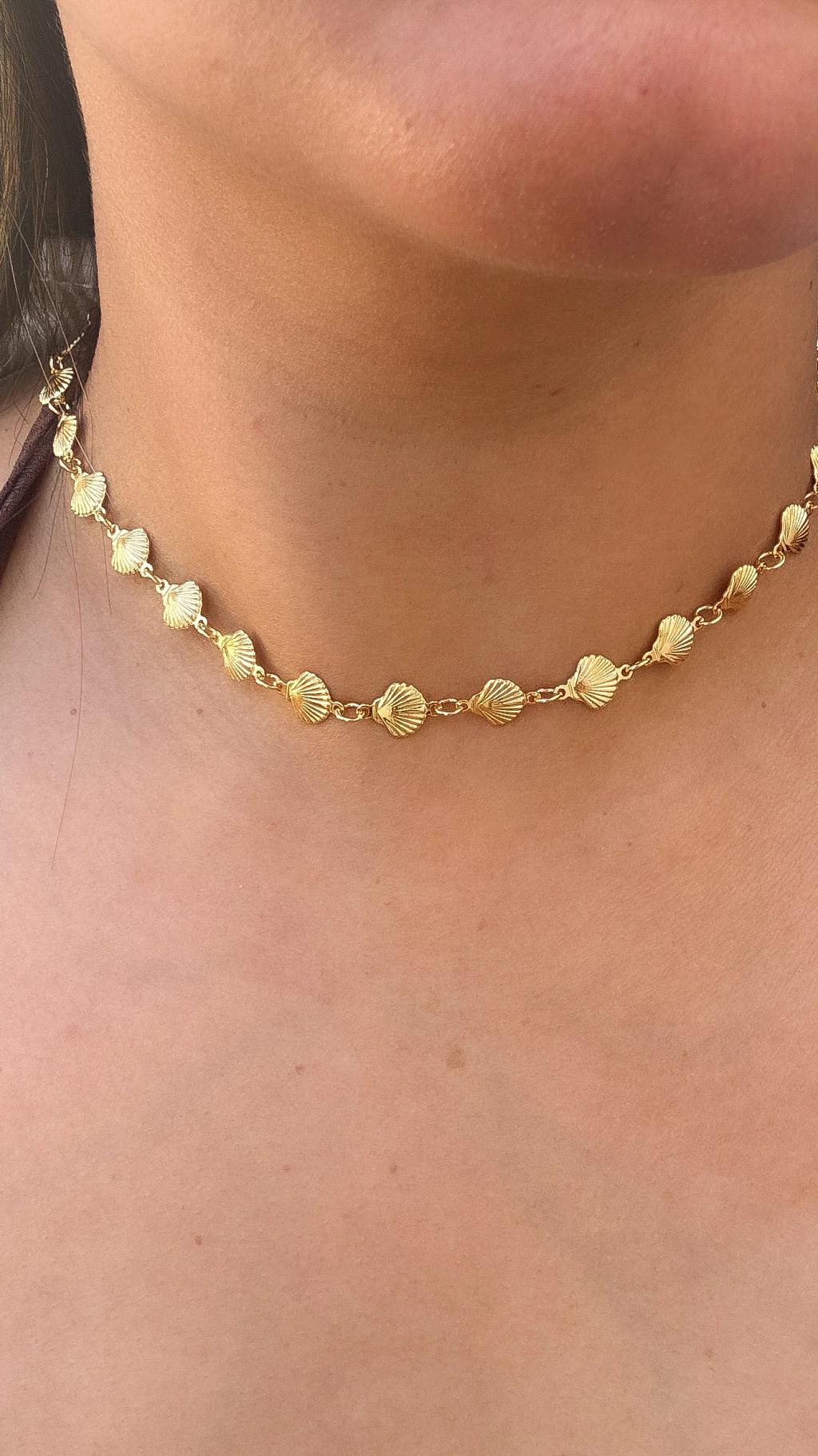 Colar chocker conchas