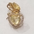 Brinco coração cravejado glamour banhado a ouro 18k - comprar online