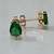 Brinco gota esmeralda banhado ouro 18k - comprar online