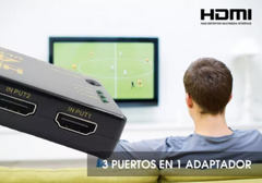 Switch Hdmi 3 Puertos 1080p Uhd 4k Con Control Remoto - comprar online