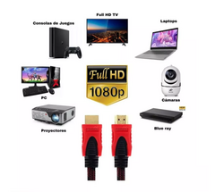 Cable HDMI Mallado Full HD x 5 MTS - tienda online