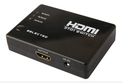 Switch Hdmi 3 Puertos 1080p Uhd 4k Con Control Remoto - ENCABLE ARGENTINA