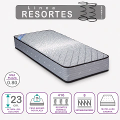 COLCH. 0.80 X 23 SILVER RESORTES BONNELL