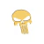 Compatível Adesivo Caveira Punisher Resinado E Dourado Res04 - loja online