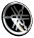 Adesivo Emblema Logo Yamaha 40mm Resinado Jet Ski Preto
