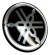 Adesivo Emblema Logo Yamaha 50mm Resinado Jet Ski Preto