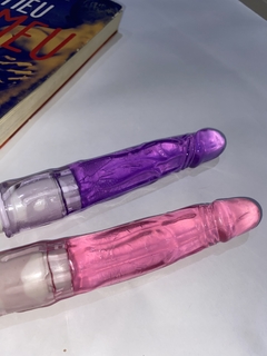 PÊNIS ESTIMULADOR EM JELLY COM VIBRAÇÃO