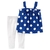 Set 2 piezas - Musculosa con lunares y Calzas