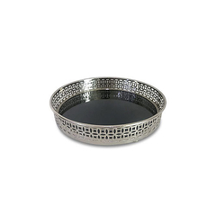 BANDEJA ESPEJO NEGRO 21CM