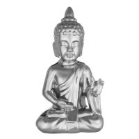 Buda Plateado de cerámica