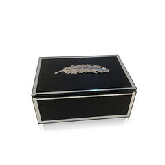 Caja espejo biselado pluma