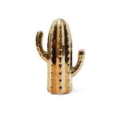 Cactus de cerámica gold 18cm.