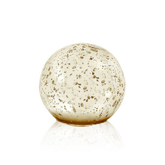 Esfera de vidrio oro envejecido 10 cm.