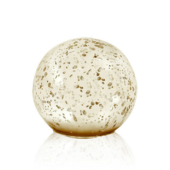 Esfera de vidrio oro envejecido 13cm.