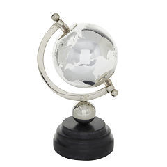 Globo terráqueo de aluminio - mármol -vidrio