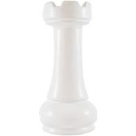 Pieza de Ajedrez de cerámica blanca Torre 9*18