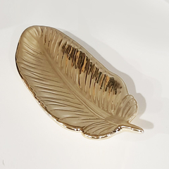 Pluma plato de cerámica