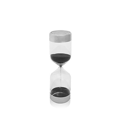 Reloj de arena combinado vidrio plata