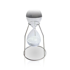 Reloj de arena con soporte de metal