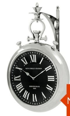 Reloj de pared Plateado