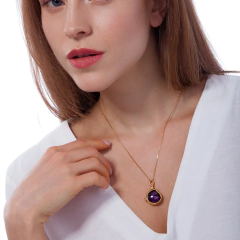 Colar Relicário Tesouro com Pedras Naturais - Cellestina