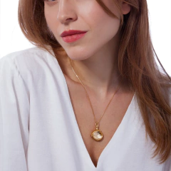 Imagem do Colar Relicário Tesouro com Pedras Naturais