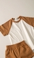 CONJUNTO RAGLAN - CARAMELO - Dona Loop | Laços Minimalistas 