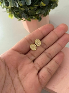 Brinco trevo da sorte banhado a ouro - comprar online