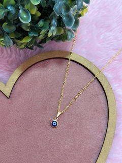 Colar olho grego banhado a ouro - comprar online