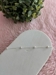 Pulseira bolinhas 2mm banhada a prata - comprar online