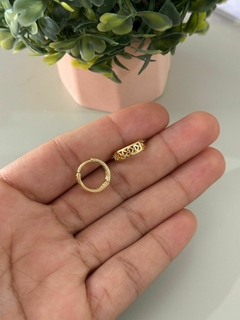 Mini argola coração banhada a ouro - comprar online
