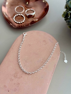 Pulseira elo português 2,5 mm banhada a prata - comprar online