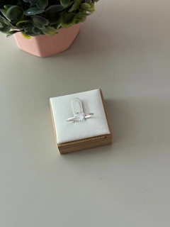 Anel pedra coração prata 925 - comprar online