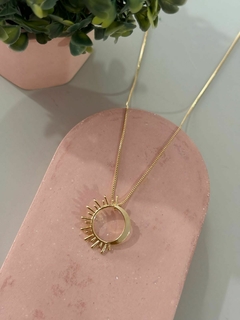 Colar sol e lua banhado a ouro - comprar online
