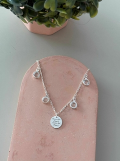 Pulseira ponto de luz plaquinha Deus prata 925 - comprar online