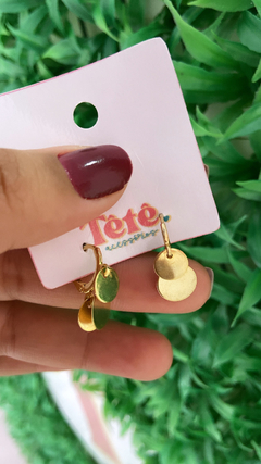 Mini argola moeda dourada na internet