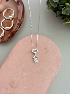 Colar menina coração prata 925 - comprar online