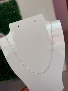 Choker elo coração banhado a prata na internet