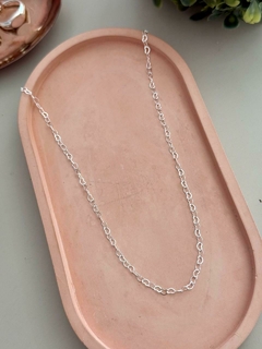 Choker elo coração banhado a prata - comprar online