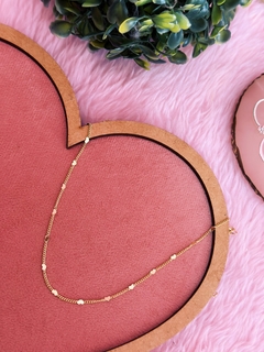 Choker corações banhada a ouro