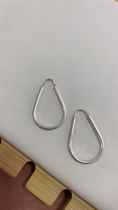 Mini argola oval/gota m prata 925 na internet