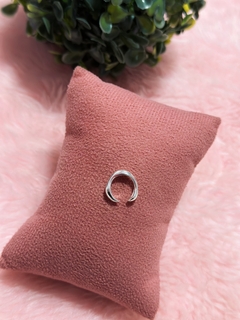 Piercing de pressão basic liso banhado a prata